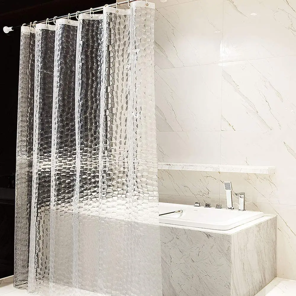 Bathroom 3D Shower Curtain Waterproof Mildew EVA Bath Curtains Modern Water Cube Pattern Translucent Bathroom Curtain With Hooks
Bathroom 3D Shower Curtain Waterproof Mildew EVA Bath Curtains Modern Water Cube Pattern Translucent Bathroom Curtain With Hooks