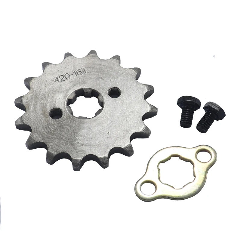 420 16T 16Tooth 17mm 20mm Engine Front Sprockets for 50cc 70cc 90cc 110cc Scooter Motorcycle Bike ATV Quad Go Kart Moped
420 16T 16Tooth 17mm 20mm Engine Front Sprockets for 50cc 70cc 90cc 110cc Scooter Motorcycle Bike ATV Quad Go Kart Moped