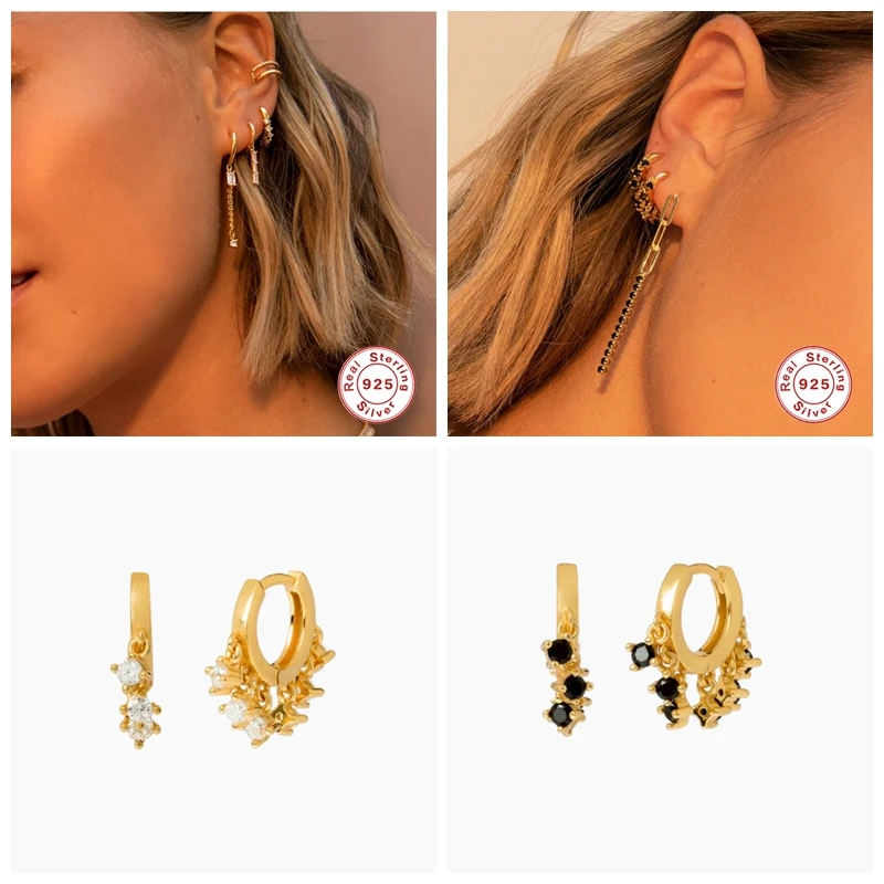 GS Solid 925 Sterling Silver Jewelry Fine Earring CZ Water Drop Hoop Earring For Woman Girls Lovers' Pendientes 18K Plated
GS Solid 925 Sterling Silver Jewelry Fine Earring CZ Water Drop Hoop Earring For Woman Girls Lovers' Pendientes 18K Plated