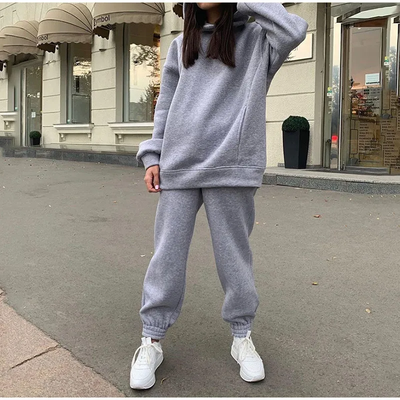 Tracksuits Women's Hoodie+Pants Set Oversized Long Sleeve Tracksuit Women's Sets 2020 Autumn Winter Suits Fleece Sportwear
Tracksuits Women's Hoodie+Pants Set Oversized Long Sleeve Tracksuit Women's Sets 2020 Autumn Winter Suits Fleece Sportwear