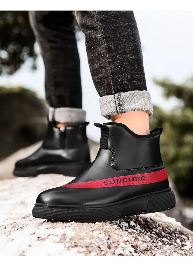 Winter Men's Leather High Top Plush Waterproof Cotton Shoes Fashion Casual Outdoor Warm Shoes Anti-Skid Wear-Resistant Snow Boot
Winter Men's Leather High Top Plush Waterproof Cotton Shoes Fashion Casual Outdoor Warm Shoes Anti-Skid Wear-Resistant Snow Boot
