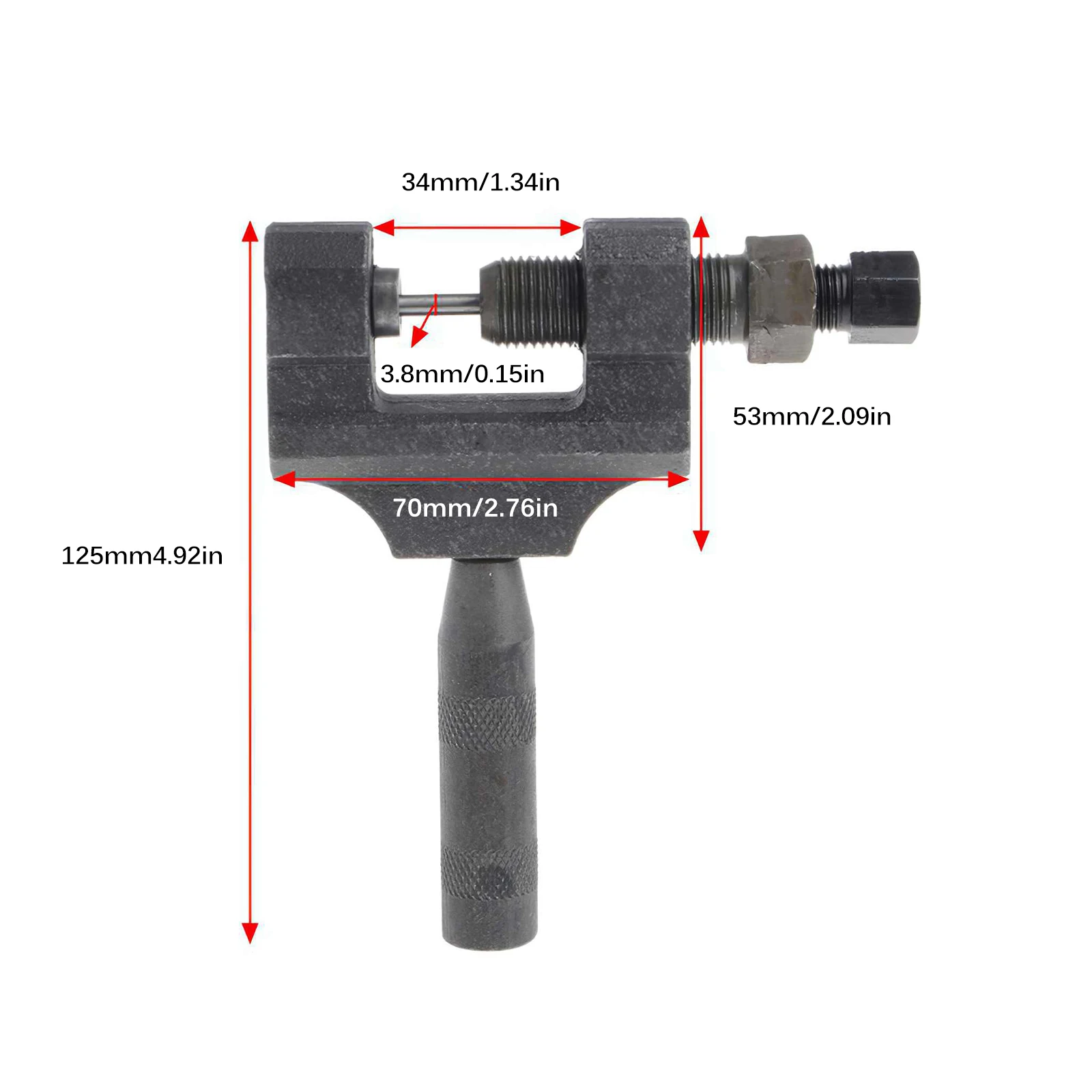 Bike Heavy Duty Chain Breaker Cutter Tool Link Splitter Removal Tool for 420 428 520 525 530 Motorcycle Bicycle Chains
Bike Heavy Duty Chain Breaker Cutter Tool Link Splitter Removal Tool for 420 428 520 525 530 Motorcycle Bicycle Chains