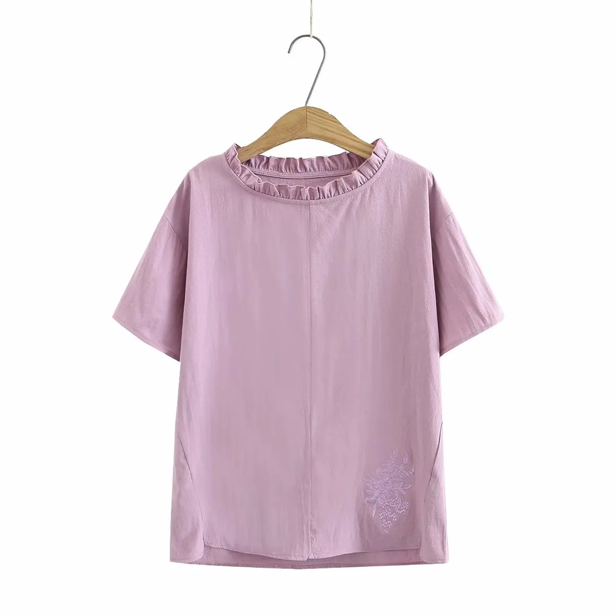 Plus size Embroidered cotton linen lace collar t shirt women short sleeve tshirt 2021 pink Purple navy t-shirt summer tops
Plus size Embroidered cotton linen lace collar t shirt women short sleeve tshirt 2021 pink Purple navy t-shirt summer tops