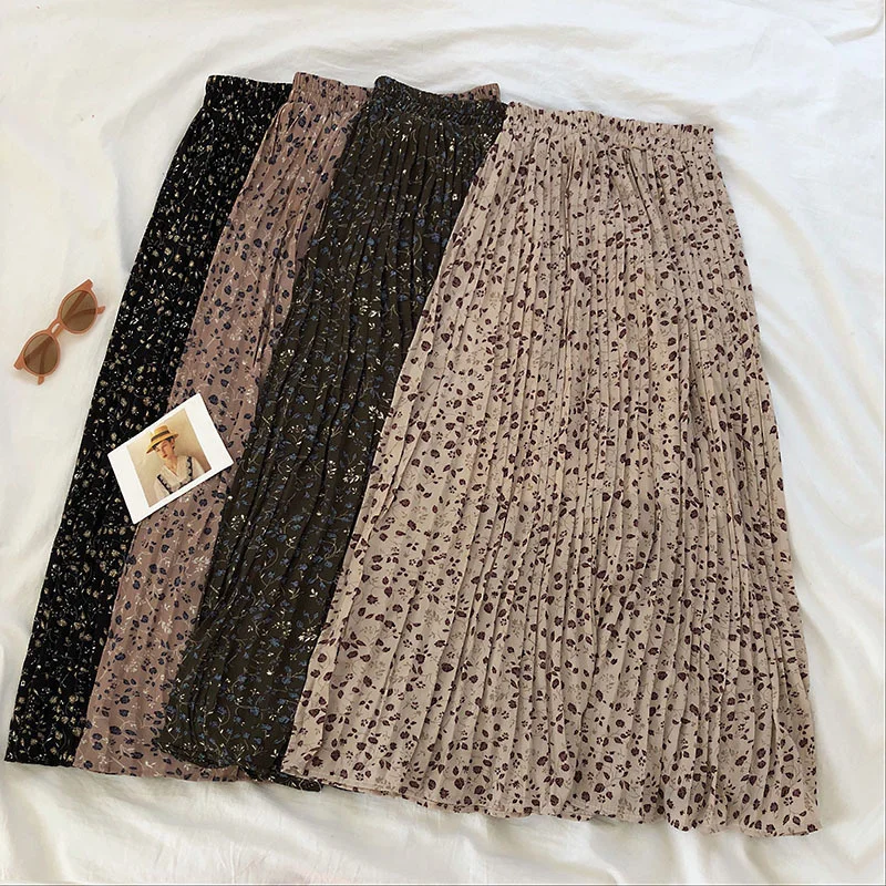 Qooth Spring Summer Printed Floral Sweet Skirt Pleated All Match High Waist One Size Skirt Mid-length A-line Causal Skirt QT804
Qooth Spring Summer Printed Floral Sweet Skirt Pleated All Match High Waist One Size Skirt Mid-length A-line Causal Skirt QT804