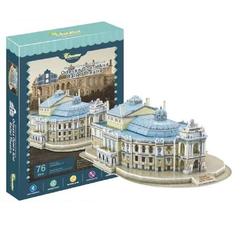 3D paper puzzle building model toy Odessa National Opera Ballet Theater Ukraine Black Sea world's famous architecture hand work
3D paper puzzle building model toy Odessa National Opera Ballet Theater Ukraine Black Sea world's famous architecture hand work