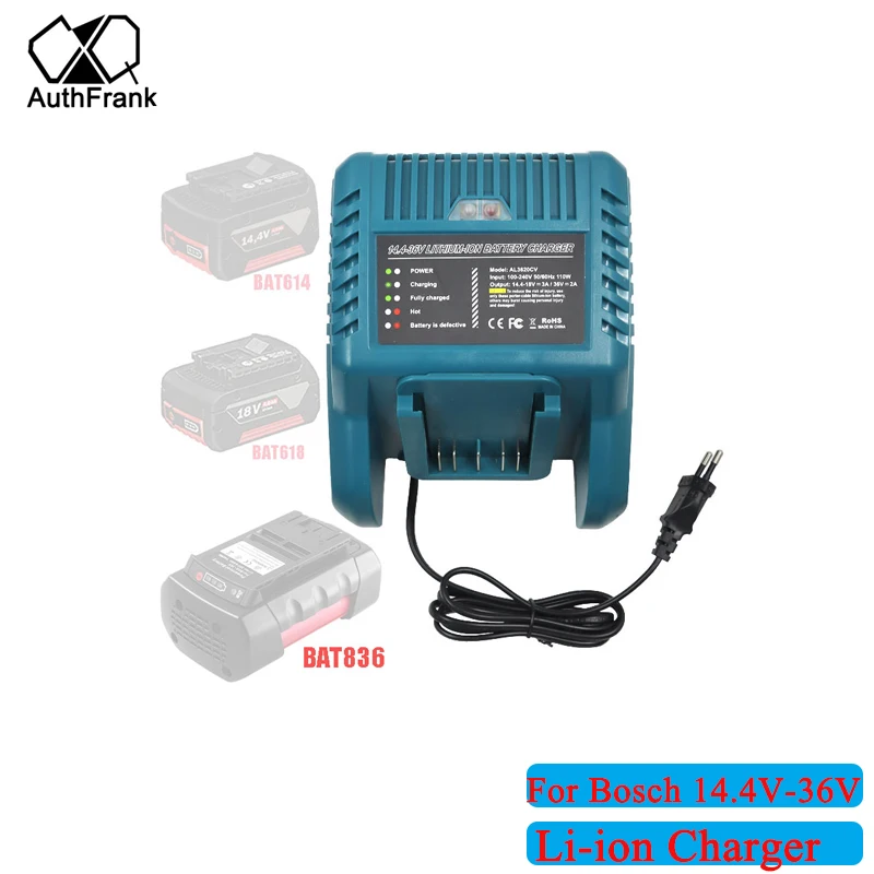 AL3620CV for Bosch 14.4V 18V 36V Li-ion Battery Charger GAL3680CV BAT609 BAT609G BAT618 BAT618G BAT614 BAT836 AL1860CV 1018K
AL3620CV for Bosch 14.4V 18V 36V Li-ion Battery Charger GAL3680CV BAT609 BAT609G BAT618 BAT618G BAT614 BAT836 AL1860CV 1018K
