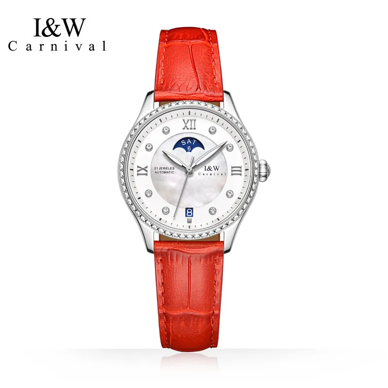 CARNIVAL Brand Luxury Women Mechanical Watch Ladies Fashion Waterproof Crystal Sapphire Automatic Wristwatch Relogio Feminino
CARNIVAL Brand Luxury Women Mechanical Watch Ladies Fashion Waterproof Crystal Sapphire Automatic Wristwatch Relogio Feminino