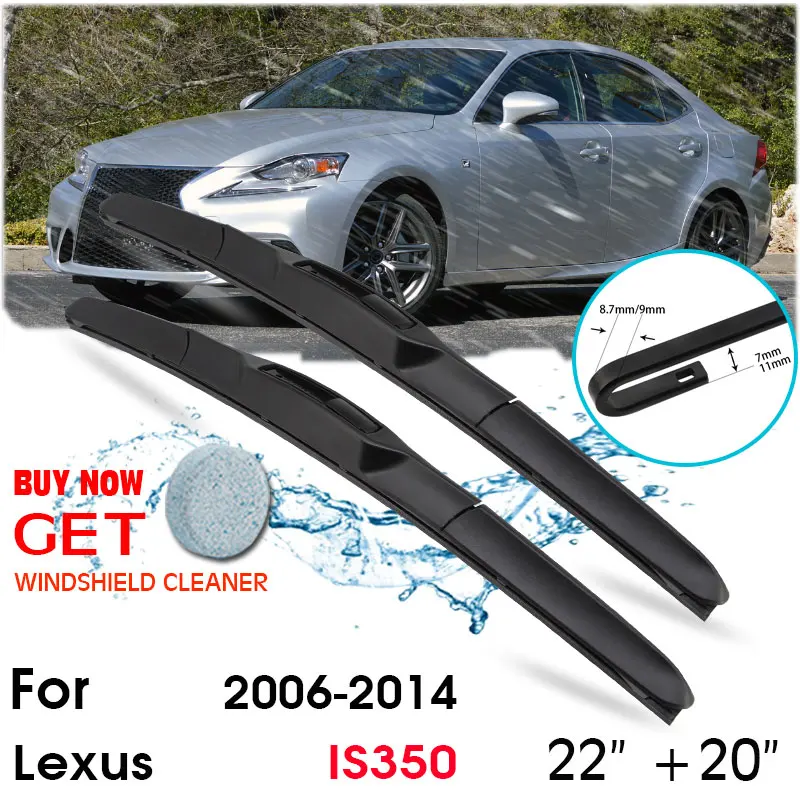 Car Wiper Blade Front Window Windshield Rubber Silicon Refill Wipers For Lexus IS350 2006-2014 LHD/RHD 22"+20" Car Accessories
Car Wiper Blade Front Window Windshield Rubber Silicon Refill Wipers For Lexus IS350 2006-2014 LHD/RHD 22"+20" Car Accessories