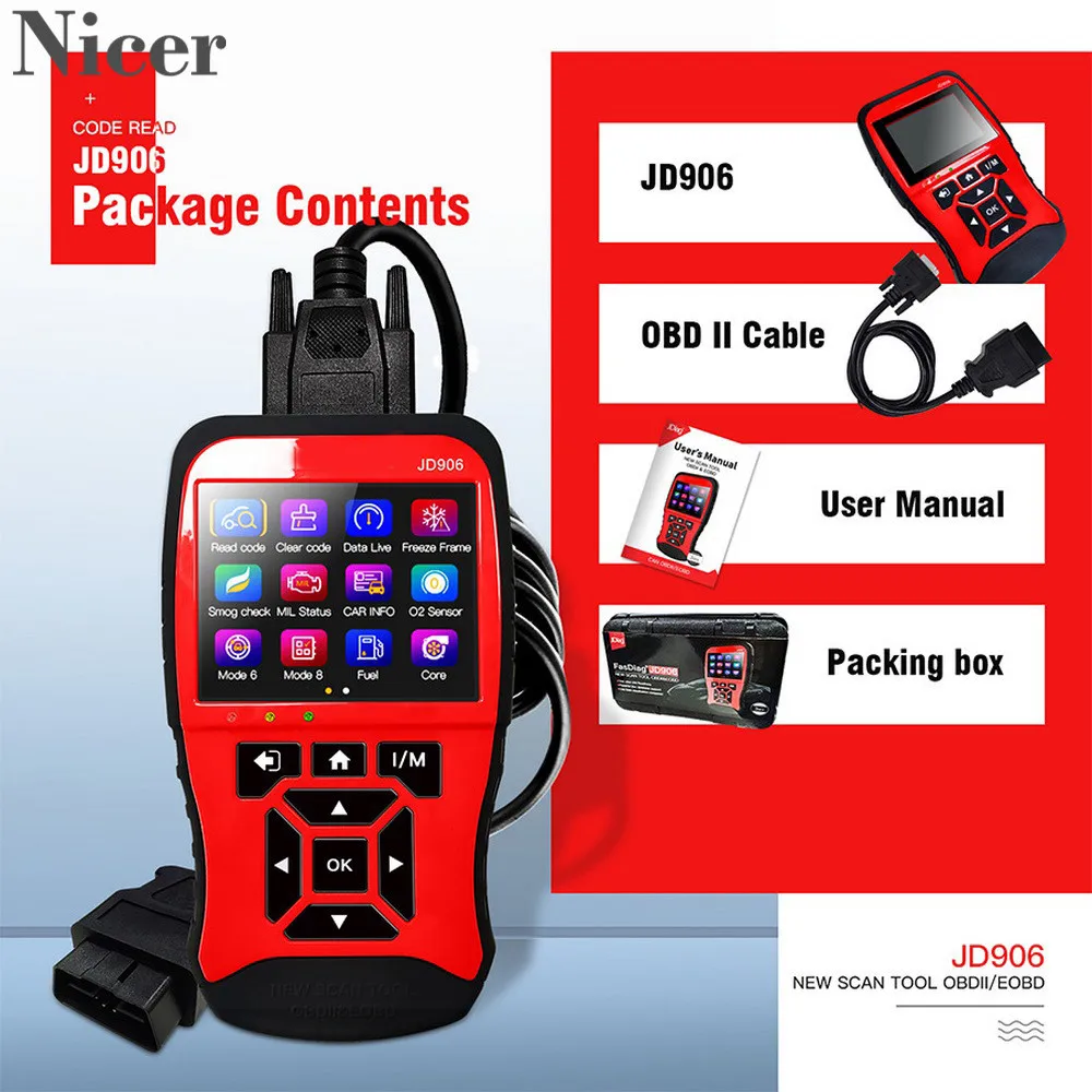 Автомобильный диагностический инструмент JD906S JD906, сканер OBD2, диагностика автомобиля, OBD 2, профессиональный считыватель кодов, ручные инстру...
Автомобильный диагностический инструмент JD906S JD906, сканер OBD2, диагностика автомобиля, OBD 2, профессиональный считыватель кодов, ручные инстру...