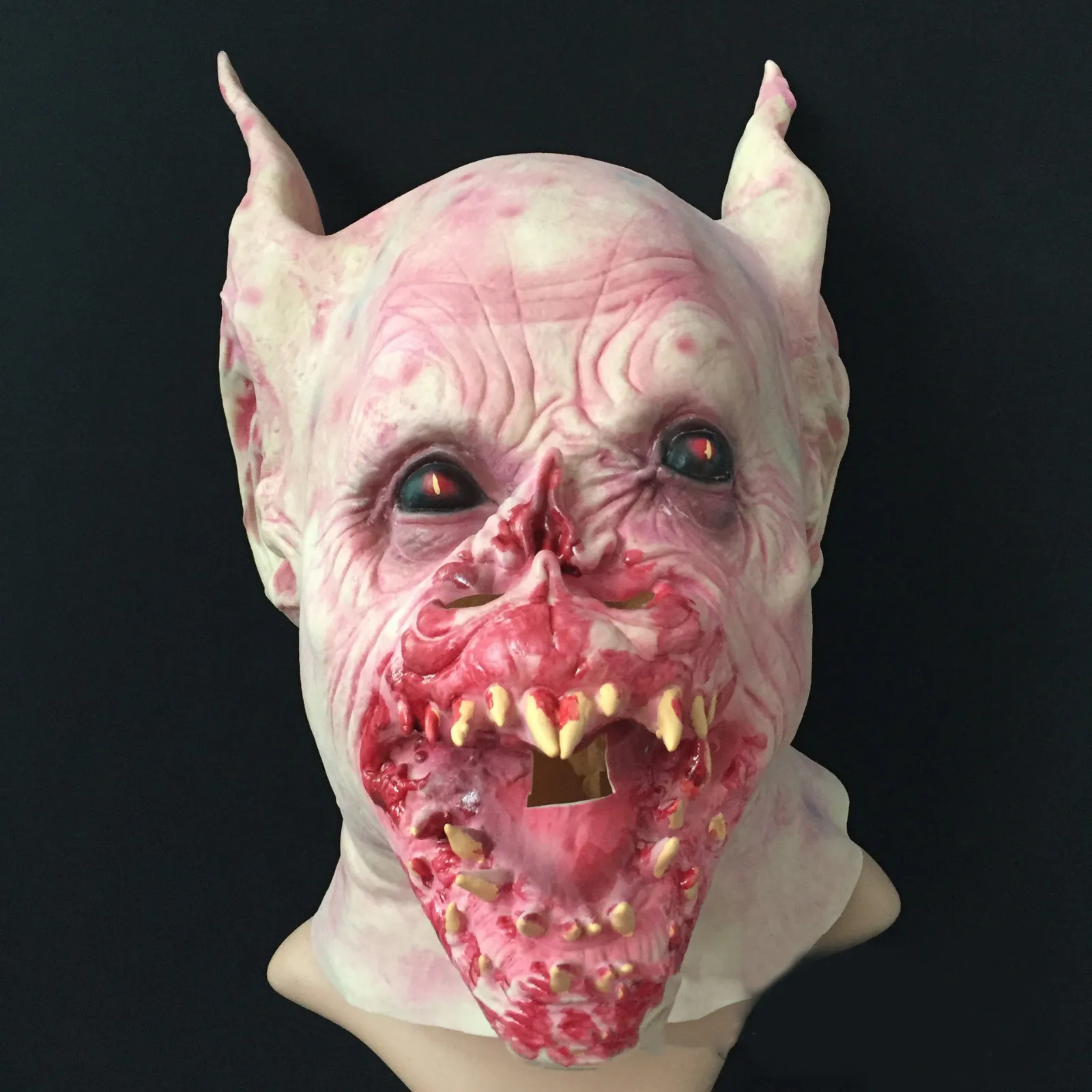 

Halloween Horror Bat Monster Mask Latex Scary Vampire Devil Headgear Tricky Props Adult Unisex Animal Masks Creative Unique Toys