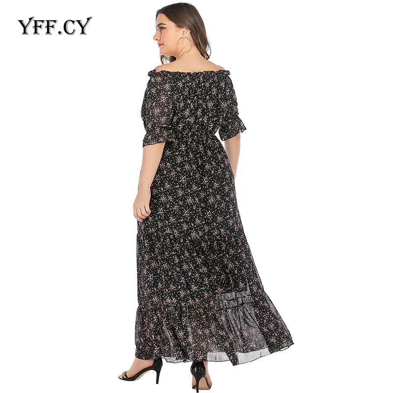 Plus size Women Summer Long dress 2020 Sexy off shoulder floral sleeves Ruffle stitching maxi dresses Elegant Casual dress 5XL
Plus size Women Summer Long dress 2020 Sexy off shoulder floral sleeves Ruffle stitching maxi dresses Elegant Casual dress 5XL