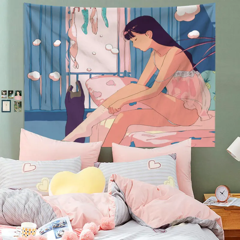 Kawaii Room Decor Tapestry Background Cloth Student Dormitory Decoration Wall Cloth Home Decoration
Kawaii Room Decor Tapestry Background Cloth Student Dormitory Decoration Wall Cloth Home Decoration