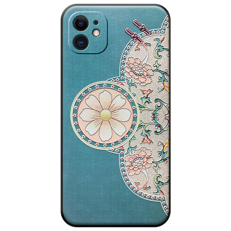 Elegant Cheongsam 3D Embossed Phone Case For Samsung S10e S8 9 10 20 21 22 Ultra Plus Note8 Soft Back Covers | Мобильные телефоны и