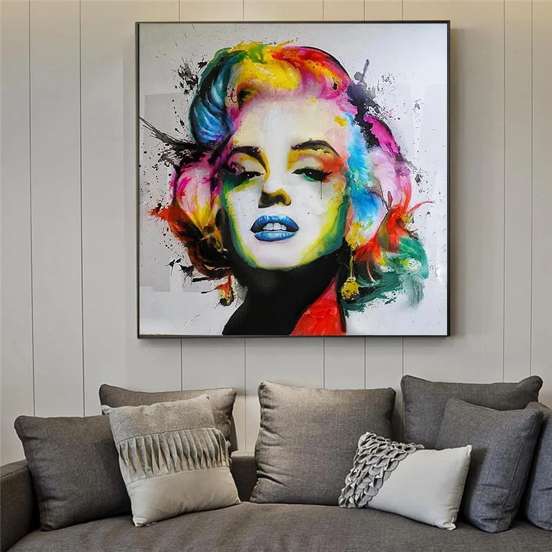 Colorful Marilyn Monroe Wall Art Canvas Painting Movie Star Woman Posters and Prints Nordic Wall Pictures for Home Decoration
Colorful Marilyn Monroe Wall Art Canvas Painting Movie Star Woman Posters and Prints Nordic Wall Pictures for Home Decoration