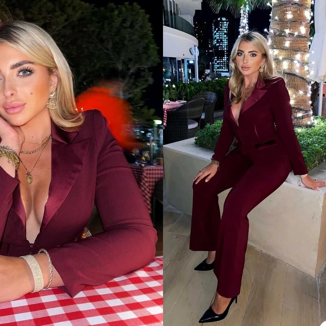 Summer Burgundy Mother of the Bride Suits Slim Fit V Neck Office Lady Wide Pants Suit Prom Party Wedding (Jacket+Pants)
Summer Burgundy Mother of the Bride Suits Slim Fit V Neck Office Lady Wide Pants Suit Prom Party Wedding (Jacket+Pants)