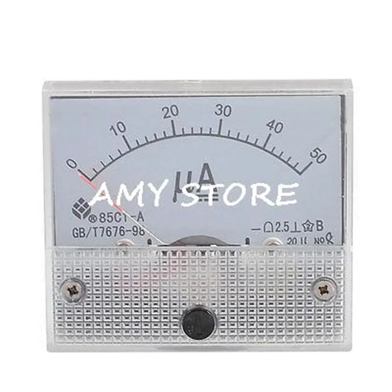 85C1-A Replaceable Current Measuring DC Microampere Panel Meter 1/2/3/5/10/30/50/100/200/300/500UA/mA/A
85C1-A Replaceable Current Measuring DC Microampere Panel Meter 1/2/3/5/10/30/50/100/200/300/500UA/mA/A