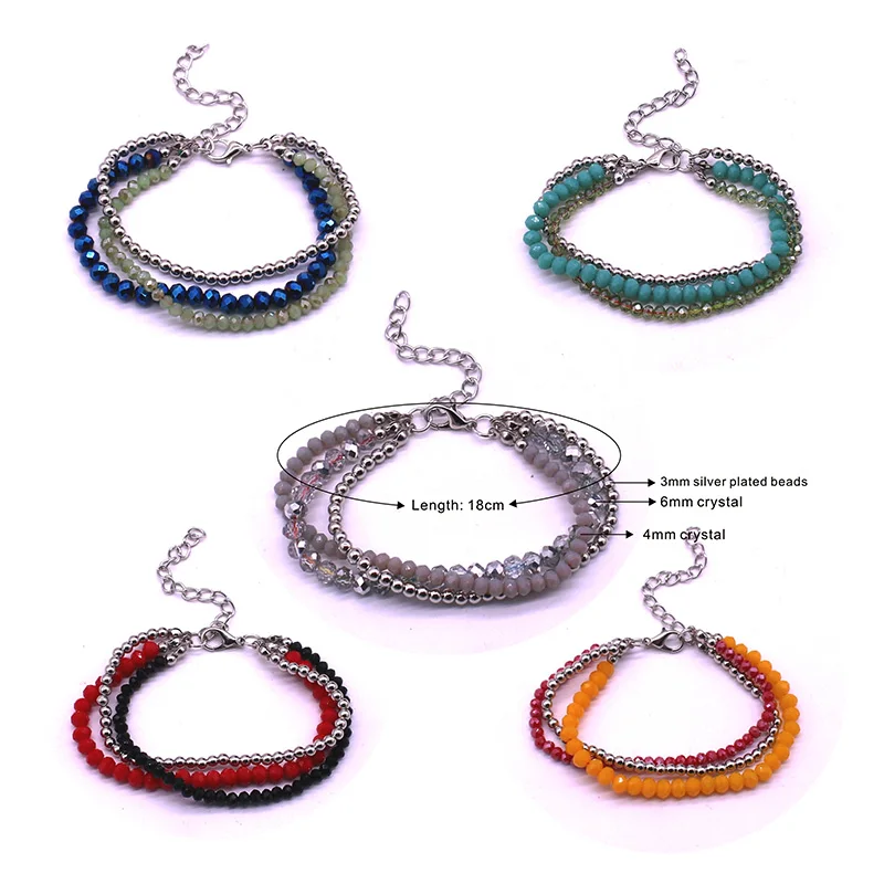 Fashion crystal bracelet simple style beads handmade beaded bracelets for women high quality jewelry | Украшения и аксессуары