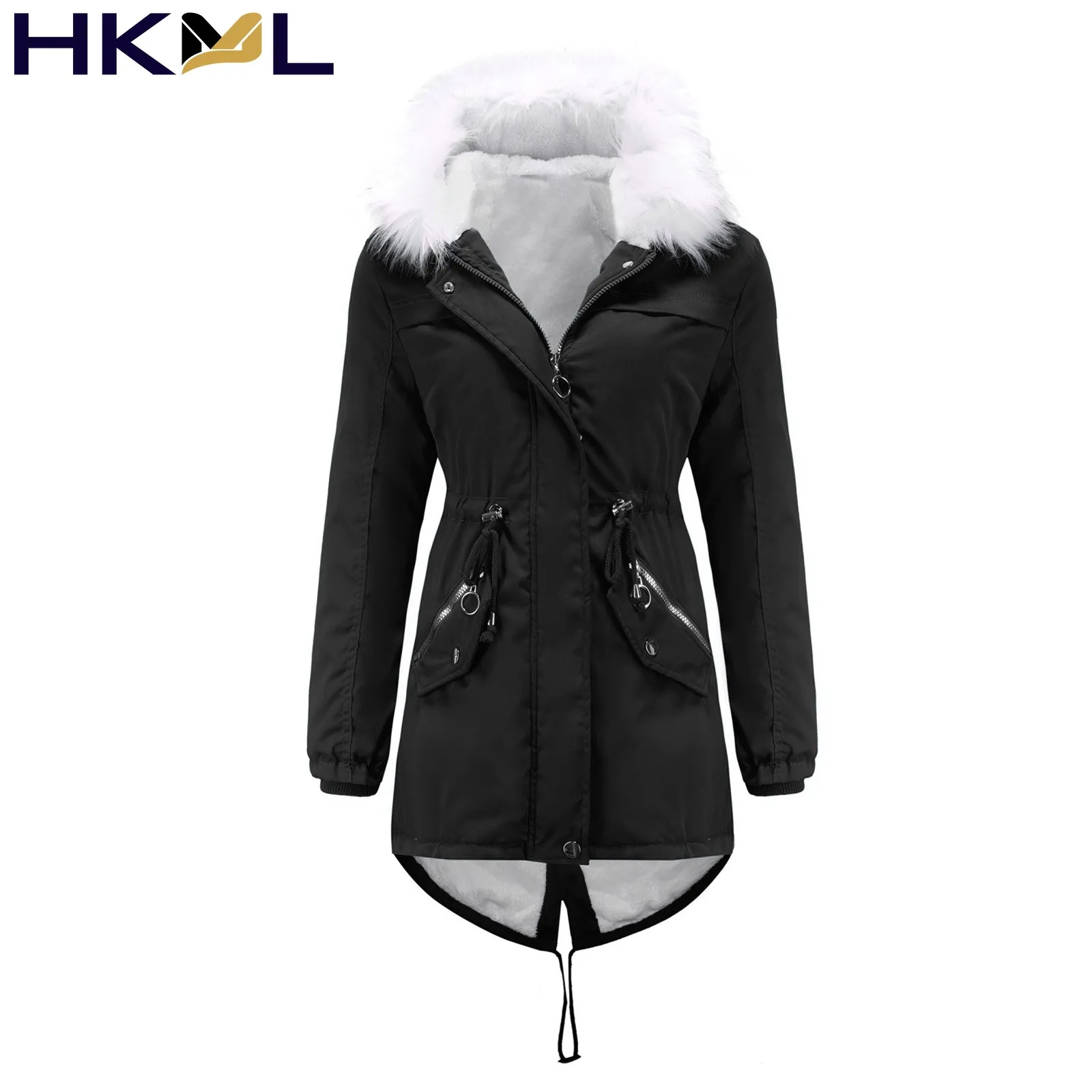 Women Jacket Coat Long Sleeve Plus Velvet Corduroy Mid-length Hooded Parkas Simple Zipper Cotton Outwear Female
Women Jacket Coat Long Sleeve Plus Velvet Corduroy Mid-length Hooded Parkas Simple Zipper Cotton Outwear Female