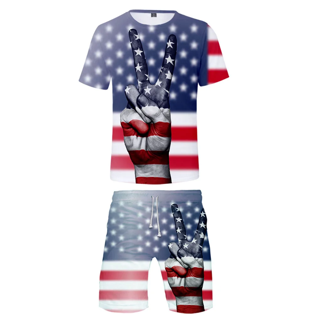 2021Men Fashion Sets Cool US Independence Day Patriot 3D Printing Kpop Beach T-shirt And Shorts Boy Fashion Summer Set Swimwear 
2021Men Fashion Sets Cool US Independence Day Patriot 3D Printing Kpop Beach T-shirt And Shorts Boy Fashion Summer Set Swimwear