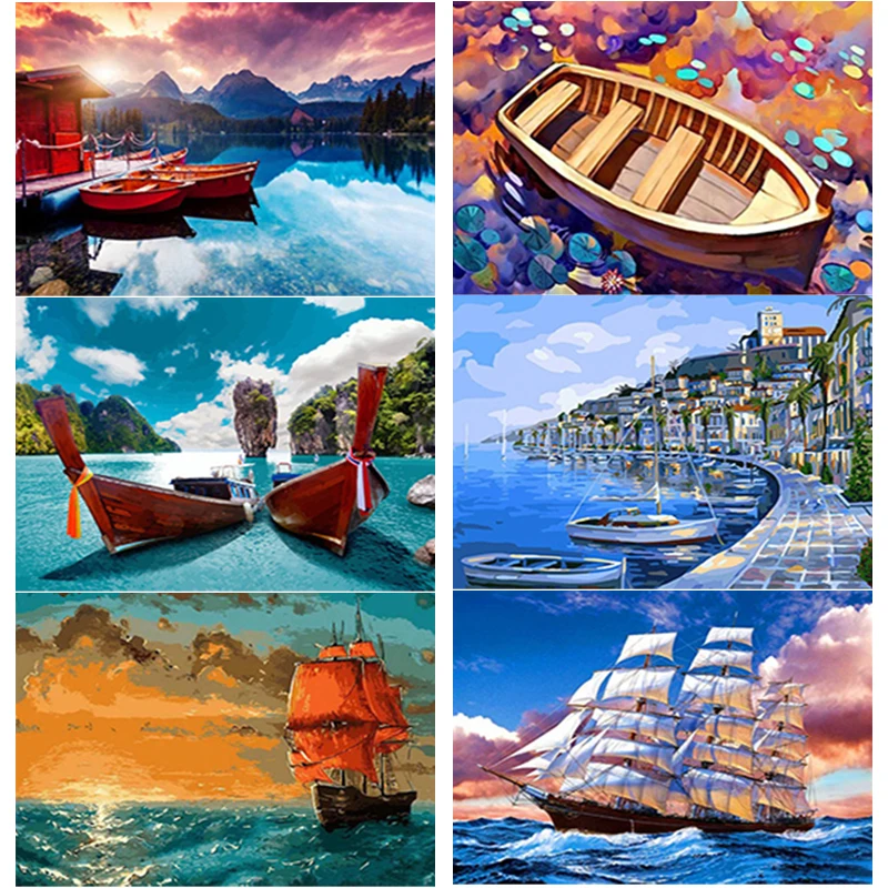 New 5D DIY Diamond Painting Sailboat Cross Stitch Full Square Round Drill Sea View Diamond Embroidery Home Decor Manual Art Gift 
New 5D DIY Diamond Painting Sailboat Cross Stitch Full Square Round Drill Sea View Diamond Embroidery Home Decor Manual Art Gift