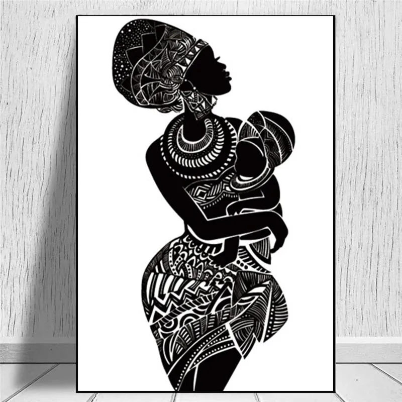 Beautiful African Woman With Baby Bedroom Wall Art Canvas Painting Black and White Wall Picture Poster Modern Print Home Decor
Beautiful African Woman With Baby Bedroom Wall Art Canvas Painting Black and White Wall Picture Poster Modern Print Home Decor