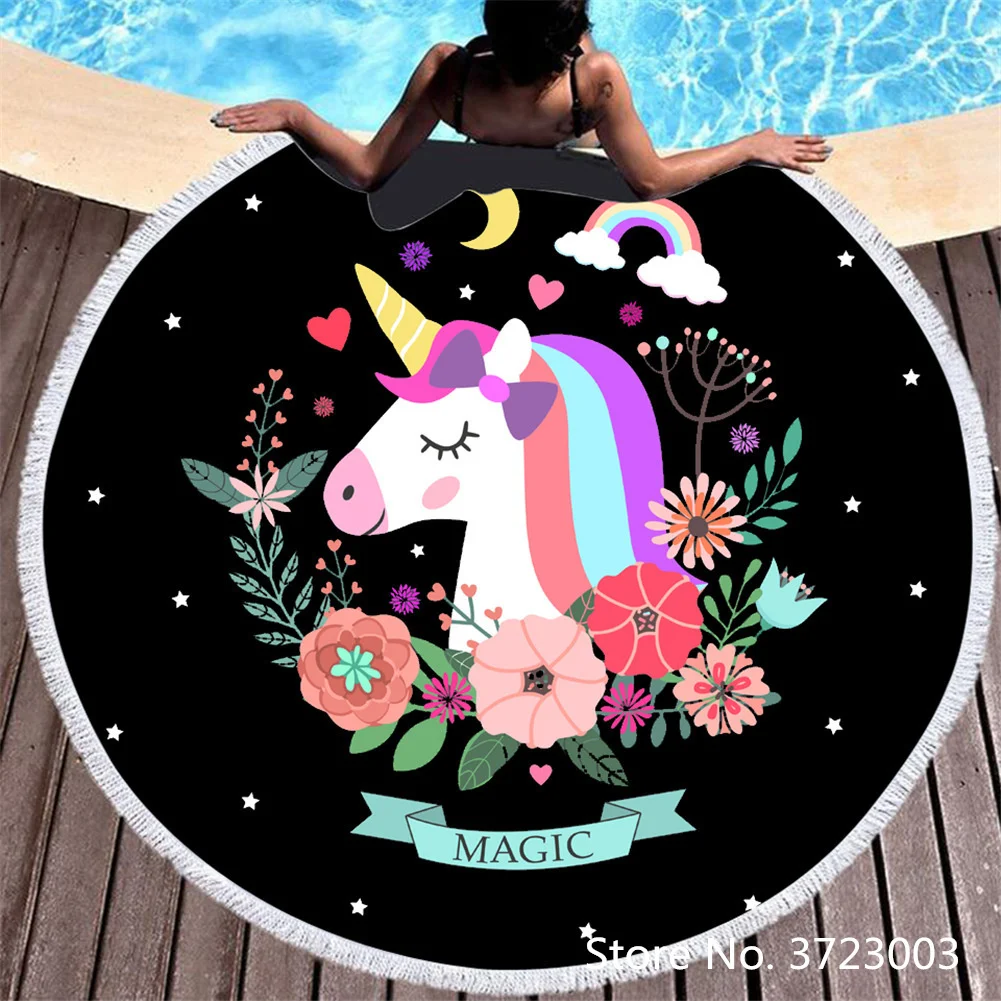 Unicorn Rainbow Printed Round Beach Towel For Adult Yoga Mats Microfiber With Tassels Tapestry Blanket Absorbent Microfiber
Unicorn Rainbow Printed Round Beach Towel For Adult Yoga Mats Microfiber With Tassels Tapestry Blanket Absorbent Microfiber