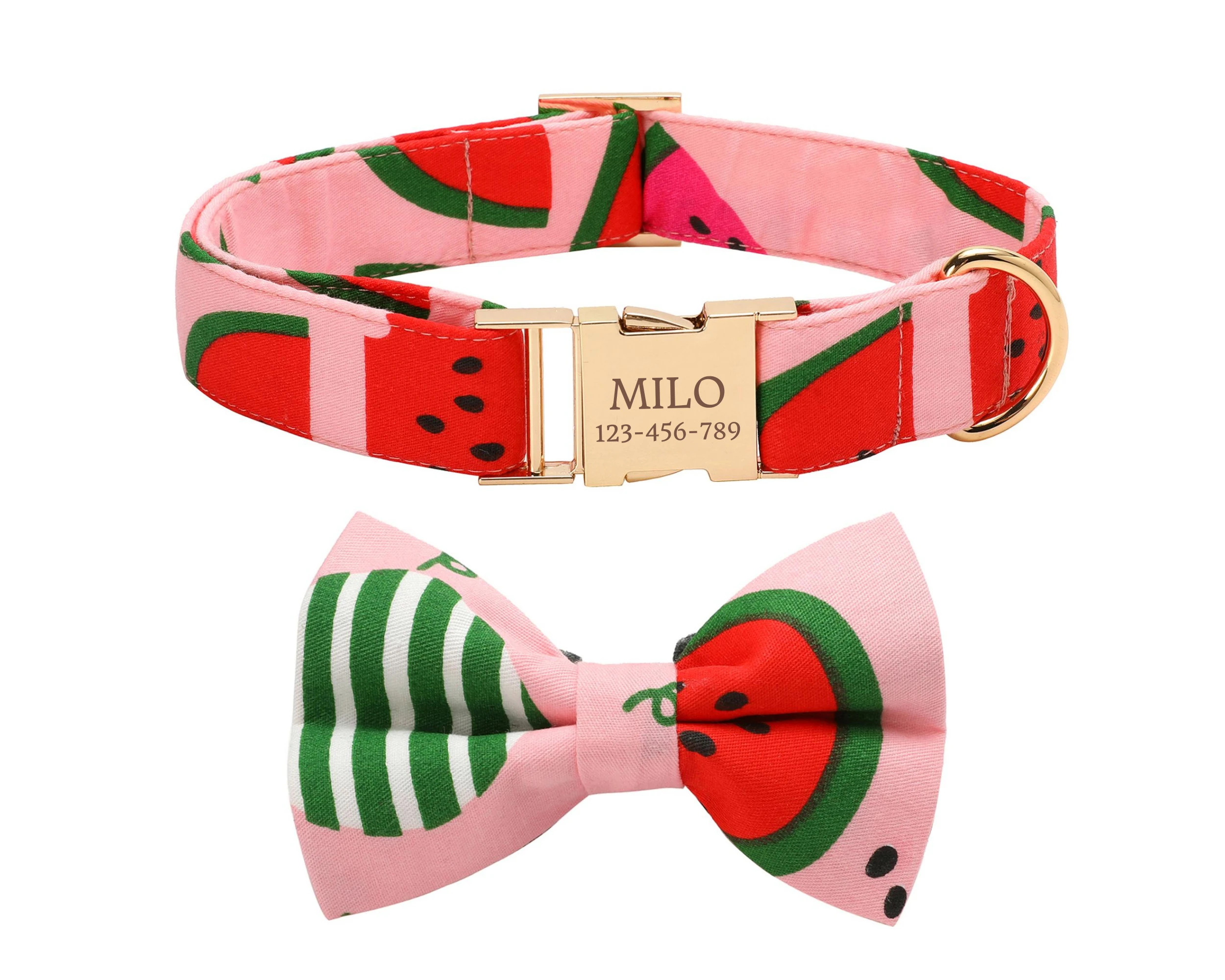 Personalized Cute Dog Collar Bow and Leash Set, Adjustable Dog Collar Bow Tie,Small Dog Collar, Large Dog Collar, Fruit Print
Personalized Cute Dog Collar Bow and Leash Set, Adjustable Dog Collar Bow Tie,Small Dog Collar, Large Dog Collar, Fruit Print