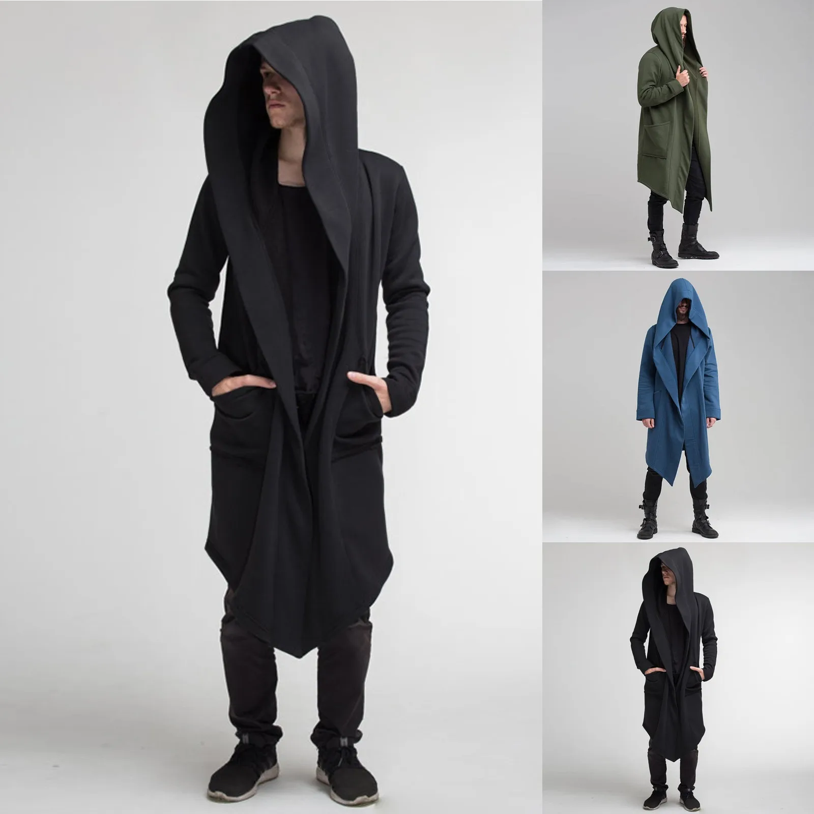 Men's Jacket Dark Style Long Cardigan Cloak Coat Hooded Fashion retro men clothing 2022 New Jackets Men chaquetas ropa hombre
Men's Jacket Dark Style Long Cardigan Cloak Coat Hooded Fashion retro men clothing 2022 New Jackets Men chaquetas ropa hombre