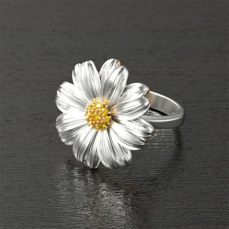 Hot Sale Sunflower Ring for Women Jewelry Two-color Small Daisy Purple Fashion Trend Ring Jewelry Accessories
Hot Sale Sunflower Ring for Women Jewelry Two-color Small Daisy Purple Fashion Trend Ring Jewelry Accessories