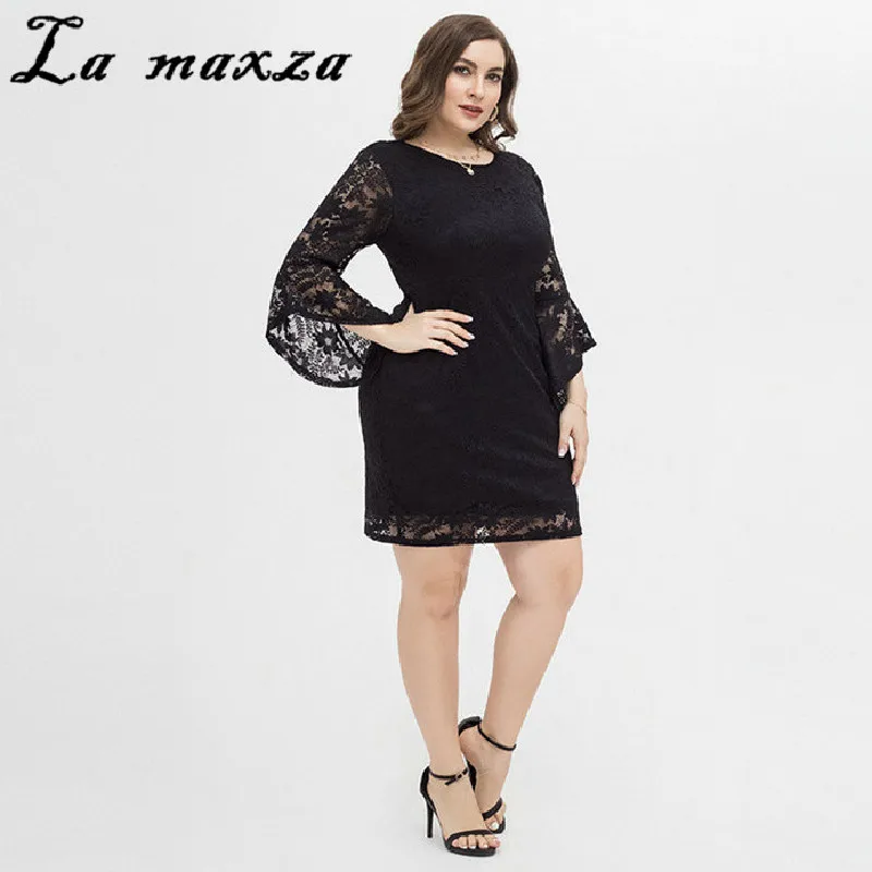 Весеннее повседневное женское кружевное лоскутное платье размера плюс 2020 с круглым вырезом и расклешенными рукавами черное платье
Весеннее повседневное женское кружевное лоскутное платье размера плюс 2020 с круглым вырезом и расклешенными рукавами черное платье
