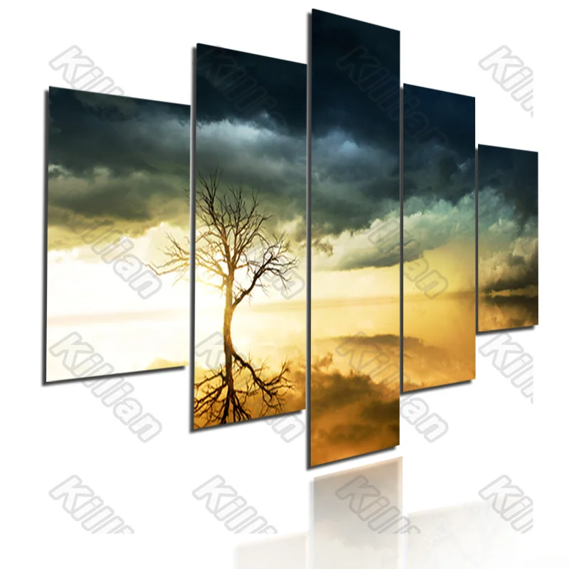 Landscape Style Murals Canvas Painting Bed Home Decoration Prints 5 Pieces Dead Tree On The Lake Sunset Living Room Wall Mural
Landscape Style Murals Canvas Painting Bed Home Decoration Prints 5 Pieces Dead Tree On The Lake Sunset Living Room Wall Mural