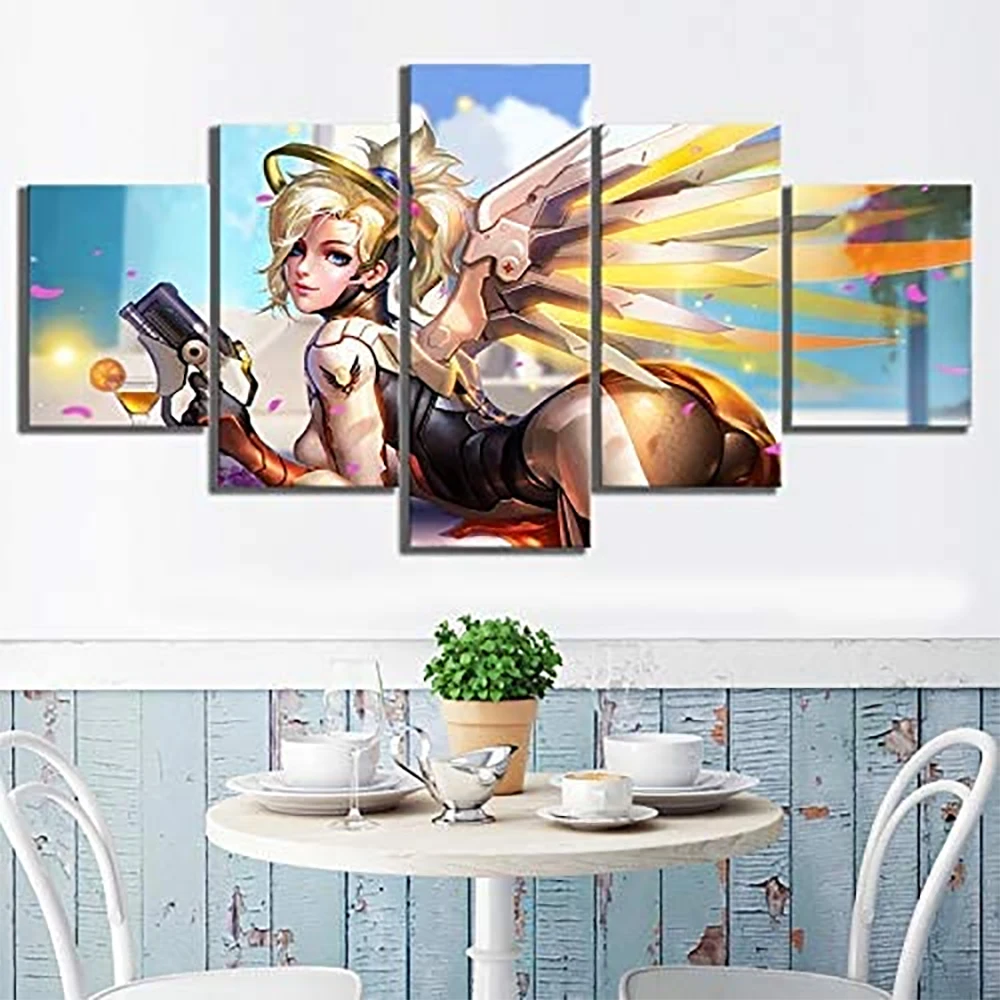 5 Piece Wall Art Canvas Game Pictures Figure Angel Posters And Prints Home Modern Living Room & Bedroom Decoration Paintings
5 Piece Wall Art Canvas Game Pictures Figure Angel Posters And Prints Home Modern Living Room & Bedroom Decoration Paintings