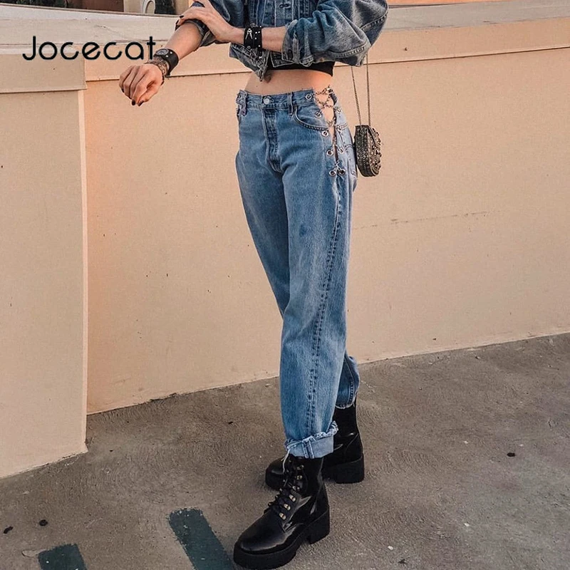 Jocecat Side Cut Out Baggy Denim Pants Women Korean Fahion High Waist Wide Leg Trousers Casual Metal Chain Streetwear Outfits
Jocecat Side Cut Out Baggy Denim Pants Women Korean Fahion High Waist Wide Leg Trousers Casual Metal Chain Streetwear Outfits