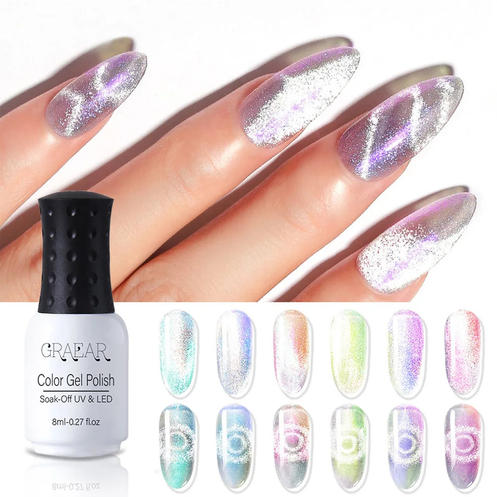 New 8ml Rainbow Cat Eye Gel Nail Gel Nail Polish Glitter Shiny Top Coat Nail Gel UV Light Nail Art for Home DIY Nail Salon
New 8ml Rainbow Cat Eye Gel Nail Gel Nail Polish Glitter Shiny Top Coat Nail Gel UV Light Nail Art for Home DIY Nail Salon