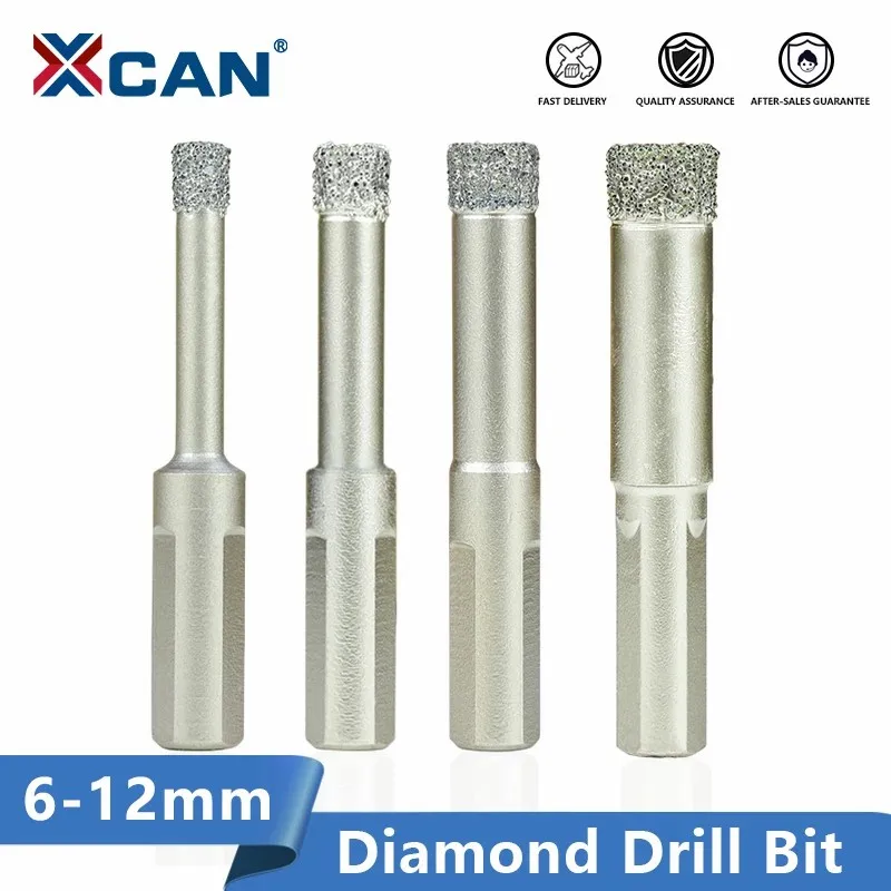 XCAN Diamond Drill Bit 6/8/10/12/14mm Tile Hole Saw Cutter For Glass Marble Granite Brick Tile Ceramic Concrete Drilling
XCAN Diamond Drill Bit 6/8/10/12/14mm Tile Hole Saw Cutter For Glass Marble Granite Brick Tile Ceramic Concrete Drilling