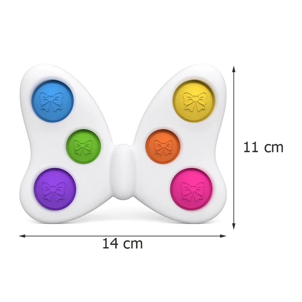 Butterfly Dimple Toys Baby Push Bubble Sensory Keychains Autism Antistress Silicone Decompression toy for Children Adult Gifts
Butterfly Dimple Toys Baby Push Bubble Sensory Keychains Autism Antistress Silicone Decompression toy for Children Adult Gifts