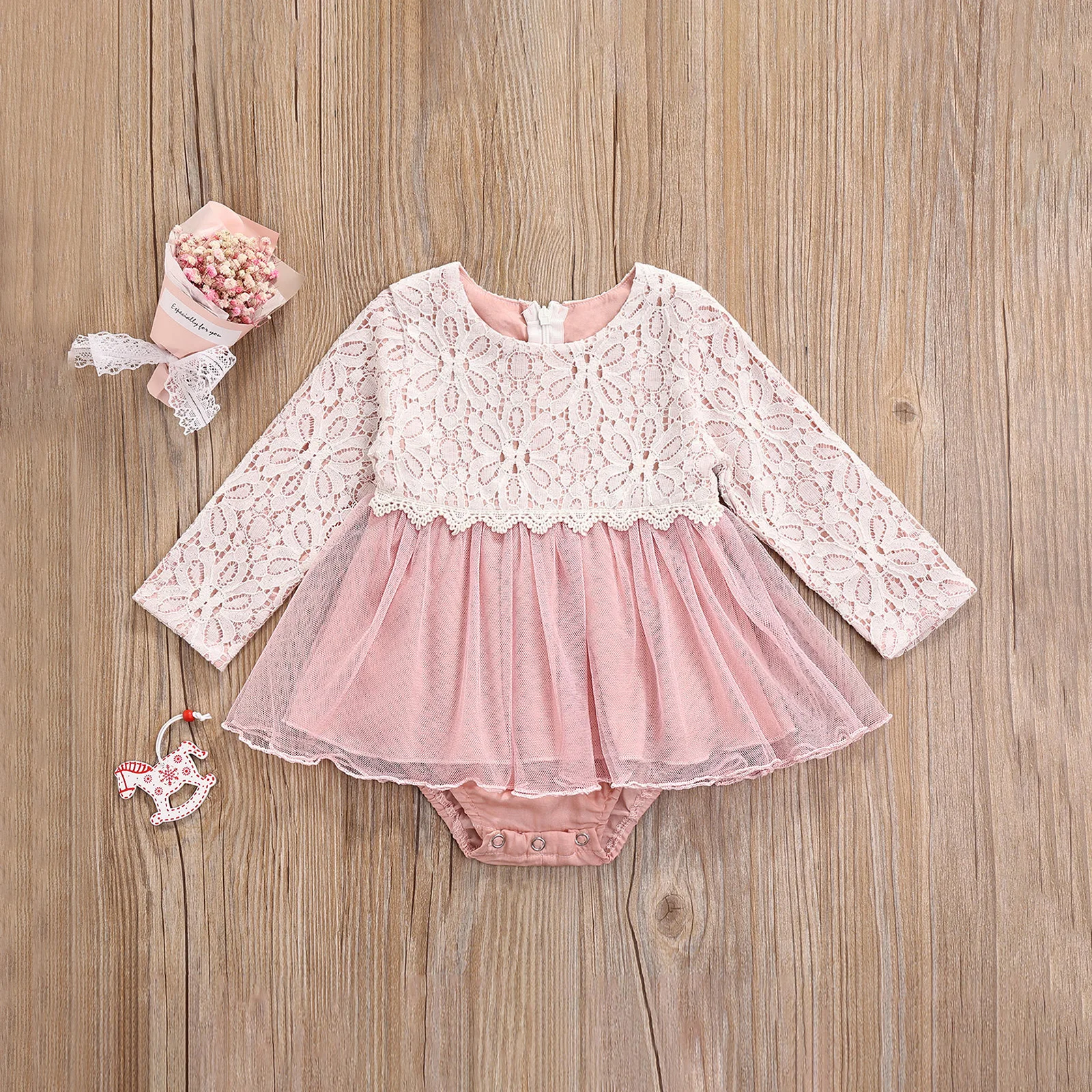 0-24M Newborn Infant Baby Girls Casual Long Sleeve Romper Fashion Lace Mesh Yarn Stitching Jumpsuits Fall Lovely Clothes
0-24M Newborn Infant Baby Girls Casual Long Sleeve Romper Fashion Lace Mesh Yarn Stitching Jumpsuits Fall Lovely Clothes