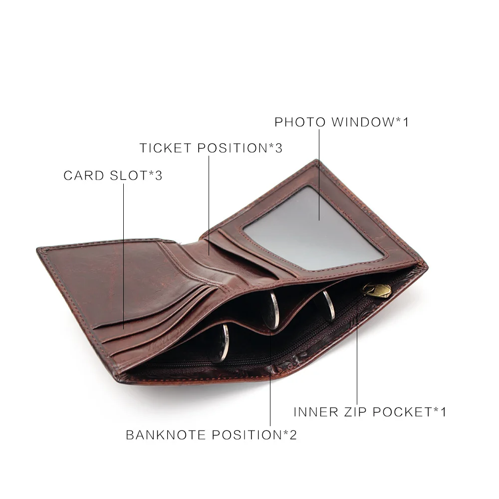 Wallet Men Genuine Leather Short Wallet New Style Fashion Retro Wallet Wallet Men's
Wallet Men Genuine Leather Short Wallet New Style Fashion Retro Wallet Wallet Men's