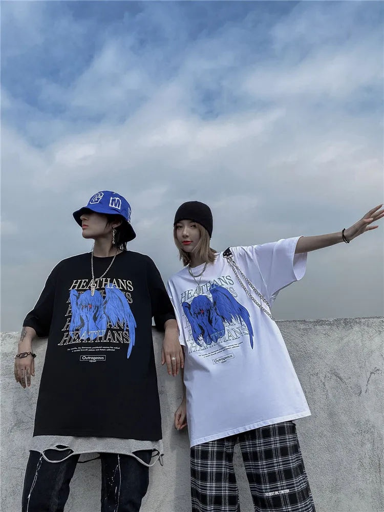 Summer High Street T Shirt Woman Hip Hop Oversized Casual Loose Cotton Tops Tees Harajuku Funny Print Male Short Sleeve T-shirt
Summer High Street T Shirt Woman Hip Hop Oversized Casual Loose Cotton Tops Tees Harajuku Funny Print Male Short Sleeve T-shirt