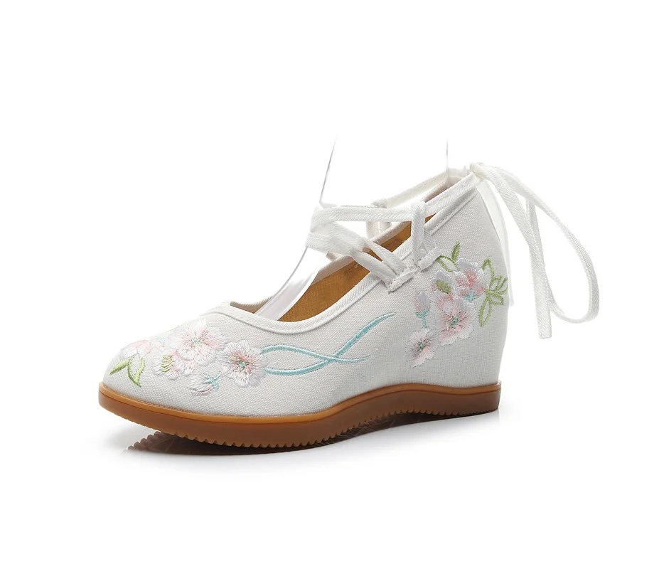 Flowers Embroidered Women Canvas Embroidered Ballet Flats Long Ankle Strap Casual Flat Shoes Ladies Walking Ballerinas
Flowers Embroidered Women Canvas Embroidered Ballet Flats Long Ankle Strap Casual Flat Shoes Ladies Walking Ballerinas