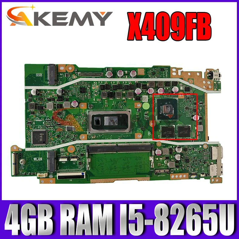 Akemy X409FB notebook mainboard For asus vivobook X409 X409F X409FJ X409FB X409FA Laptop motherboard W/CPU 4GB RAM I5-8265U CPU
Akemy X409FB notebook mainboard For asus vivobook X409 X409F X409FJ X409FB X409FA Laptop motherboard W/CPU 4GB RAM I5-8265U CPU