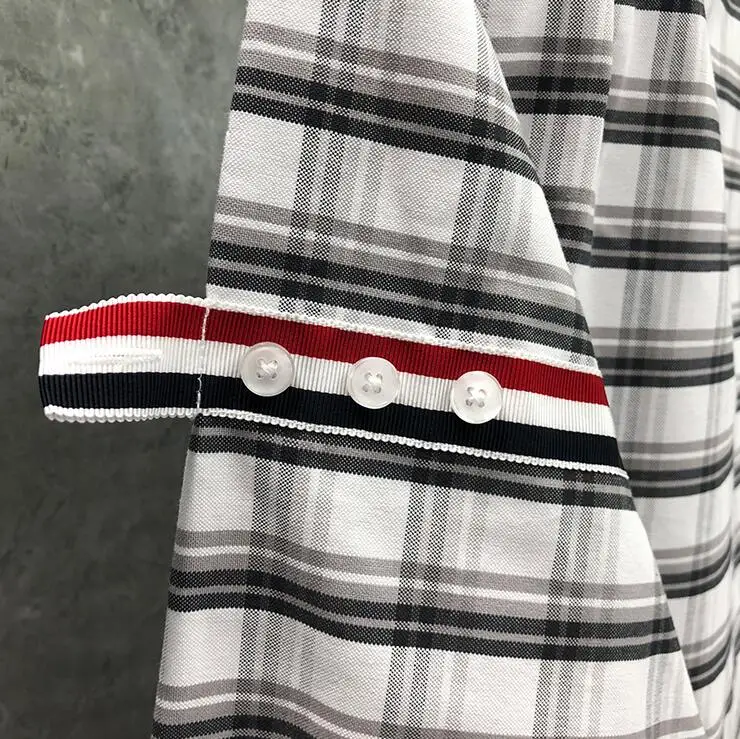 2021 Fashion TB THOM Brand Shirts Men Slim Long Sleeve Casual Plaid Shirt Turn Down Collar Oxford Cotton Men's Clothing
2021 Fashion TB THOM Brand Shirts Men Slim Long Sleeve Casual Plaid Shirt Turn Down Collar Oxford Cotton Men's Clothing