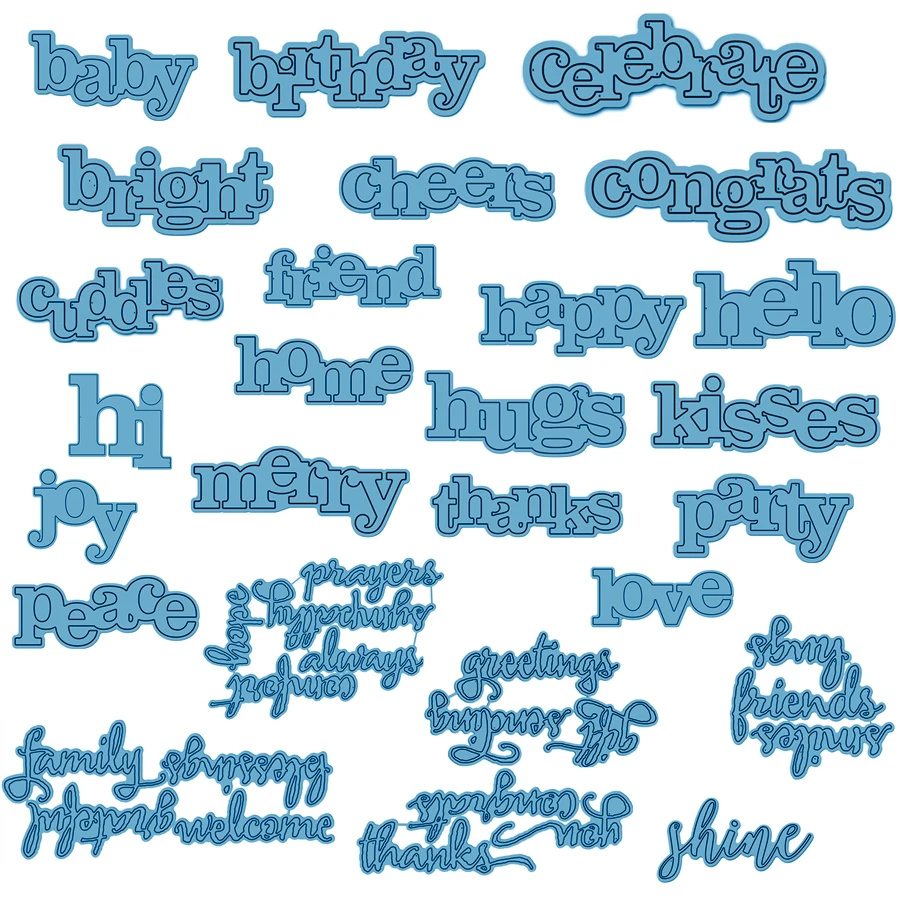 Hot-selling 26 Pieces Greetings Celebration Words CHEERS GIFT THANKS Metal Cutting Dies For DIY Scrapbooking Album New Crafts
Hot-selling 26 Pieces Greetings Celebration Words CHEERS GIFT THANKS Metal Cutting Dies For DIY Scrapbooking Album New Crafts