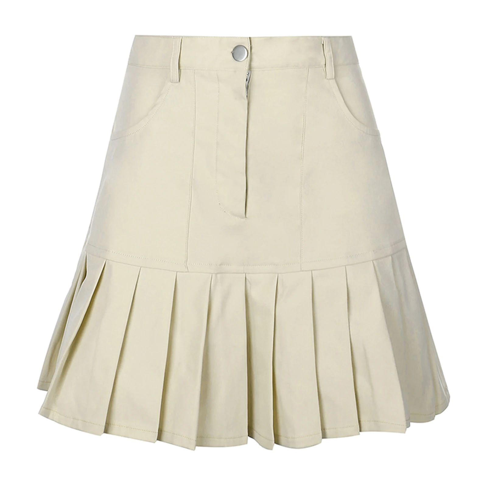 Women's Pleated Skirt, Natural Elegant High Waist Solid Color A-Line Short Skirt
Women's Pleated Skirt, Natural Elegant High Waist Solid Color A-Line Short Skirt