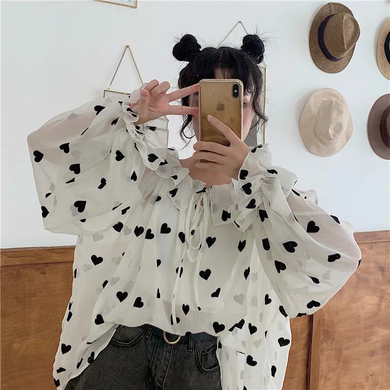 Loose Chiffon Long Sleeve Women's Clothing Shirts Ruffles Blouses Autumn Fashion Brand Blusas Mujer De Moda Hollow Out Tops New
Loose Chiffon Long Sleeve Women's Clothing Shirts Ruffles Blouses Autumn Fashion Brand Blusas Mujer De Moda Hollow Out Tops New