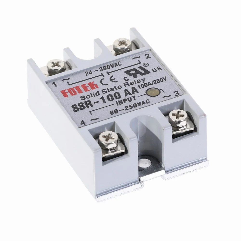 

SSR Solid State Relay SSR-100AA 100A AC Control AC Relais 80-250VAC TO 24-380VAC SSR 100AA Single Phase Relay Solid State