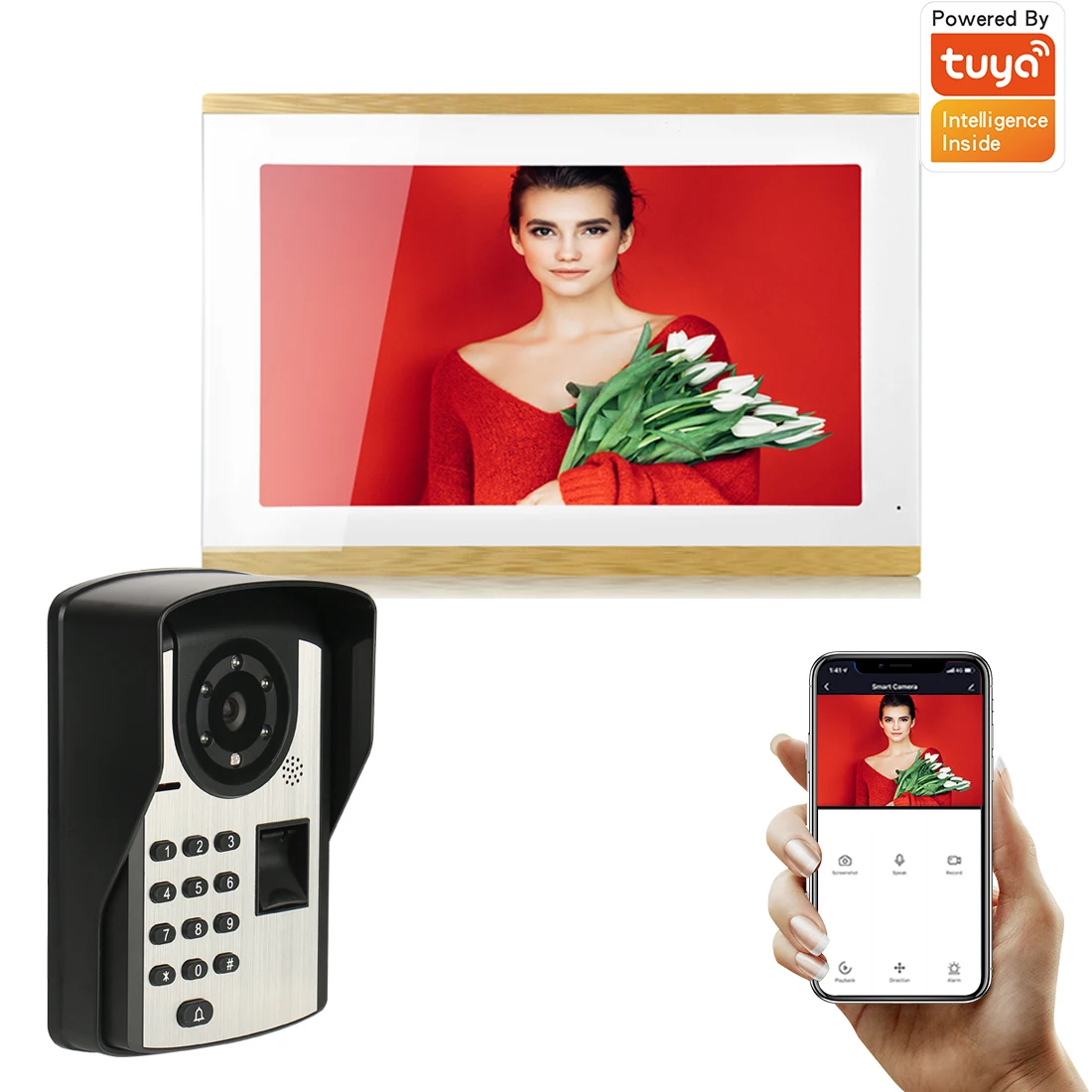 10 Inch Video Doorbell TFT Display Monitoring 1080P Fingerprint/Password Remote Unlock Touch Screen Monitors WiFi Door Bell
10 Inch Video Doorbell TFT Display Monitoring 1080P Fingerprint/Password Remote Unlock Touch Screen Monitors WiFi Door Bell