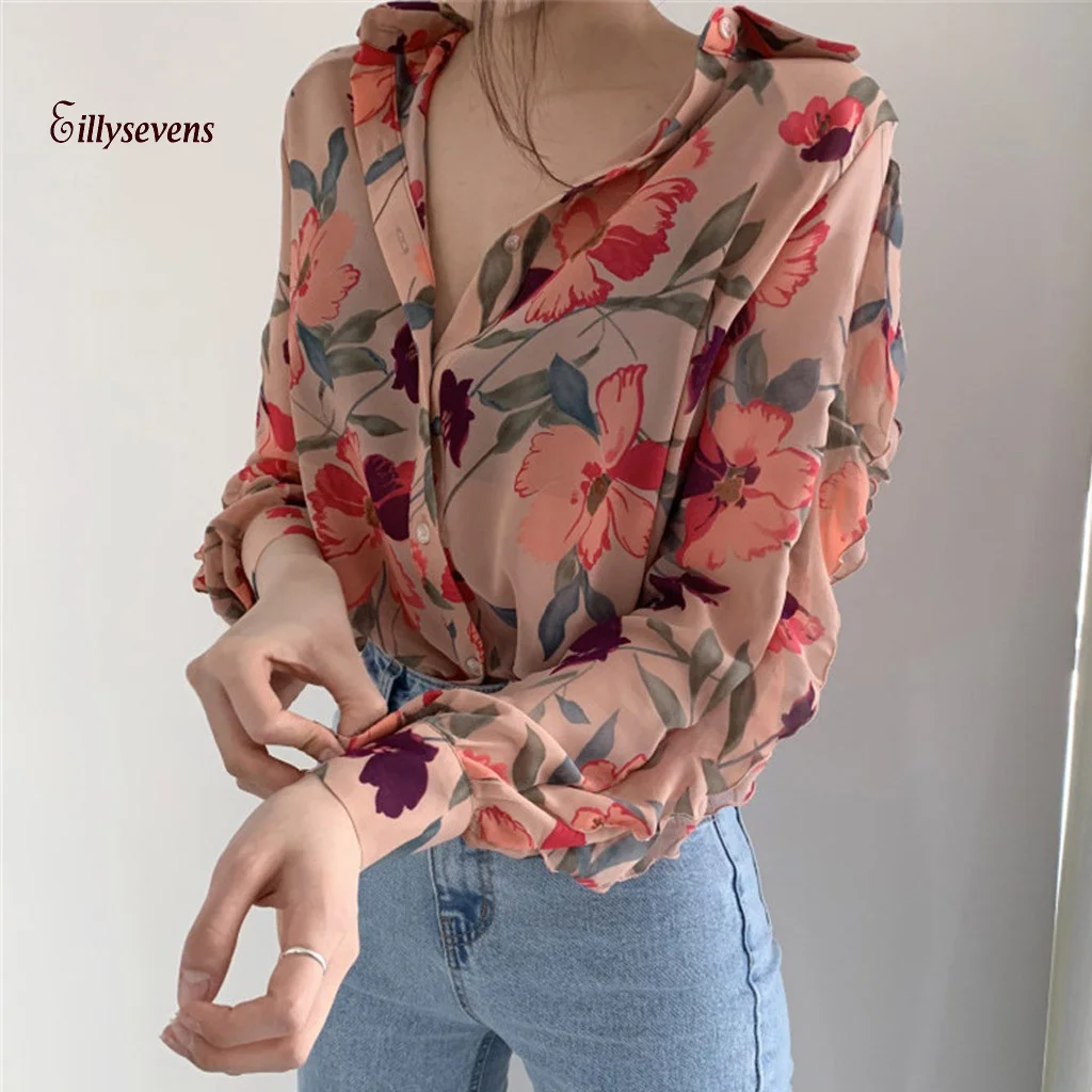 Fashion Chiffon Women's Blouse Long Puff Sleeve Blouses Printed V-neck Women Top Ladies Button Shirts Chemise Femme
Fashion Chiffon Women's Blouse Long Puff Sleeve Blouses Printed V-neck Women Top Ladies Button Shirts Chemise Femme