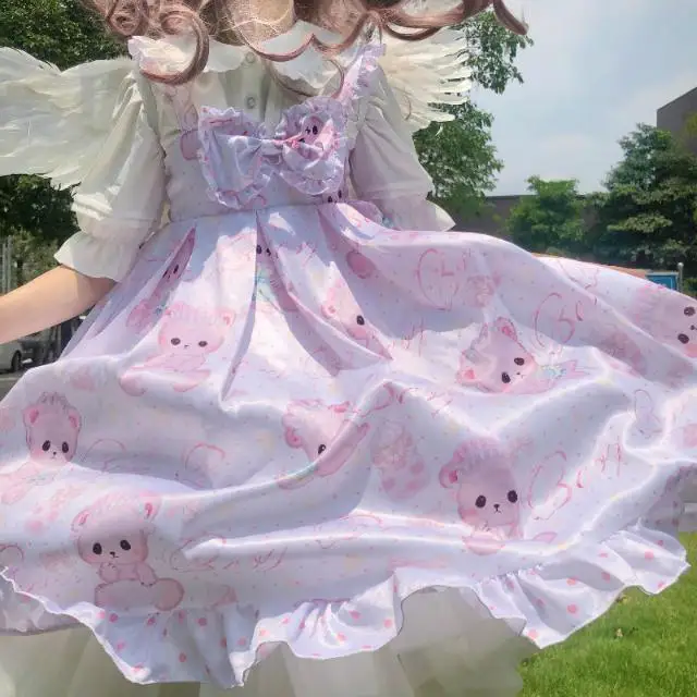 Summer Baby Bear Japanese Soft Girl Kawaii Design loli Sweet Lolita Tea Party Dress Jsk Sleeveless Dress Female
Summer Baby Bear Japanese Soft Girl Kawaii Design loli Sweet Lolita Tea Party Dress Jsk Sleeveless Dress Female