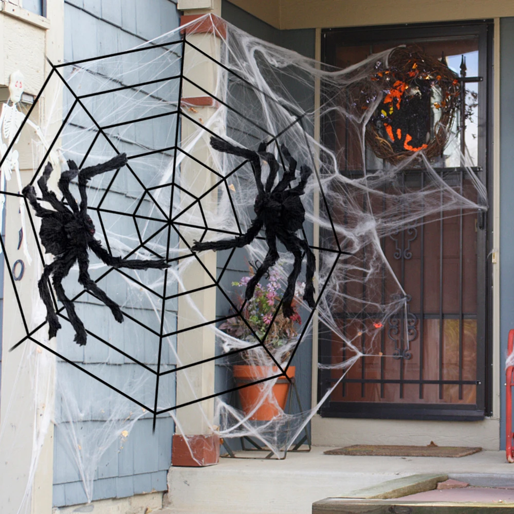 Огромное украшение на Хэллоуин Паук стрейч для дома и улицы Хэллоуин|Украшения